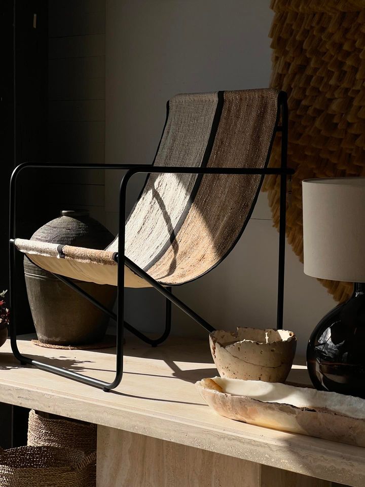 Linen Sling Back Chair
