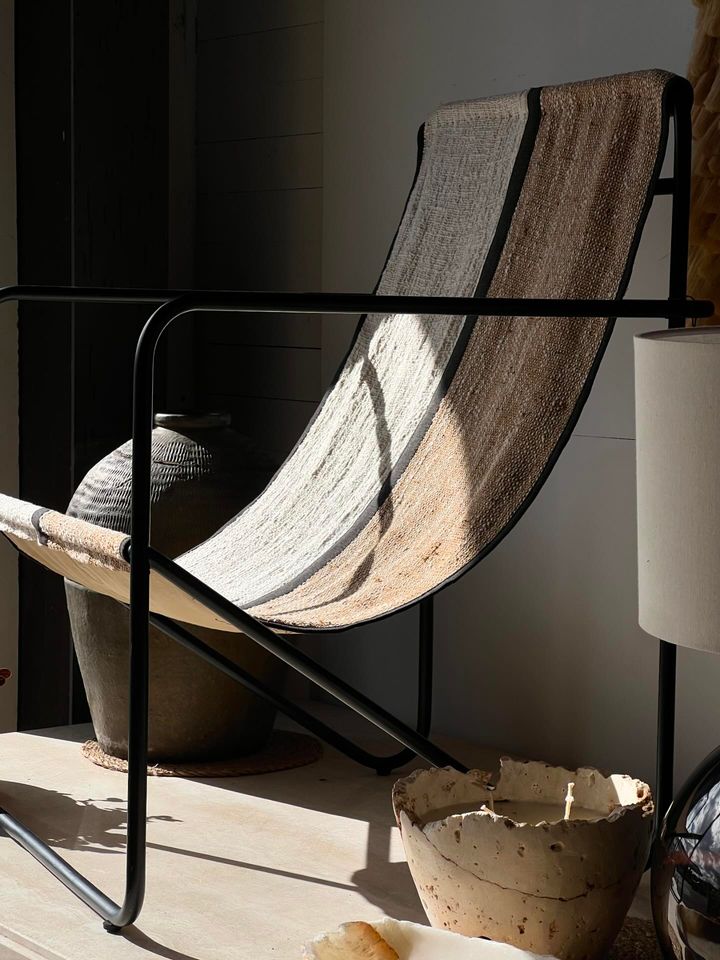 Linen Sling Back Chair