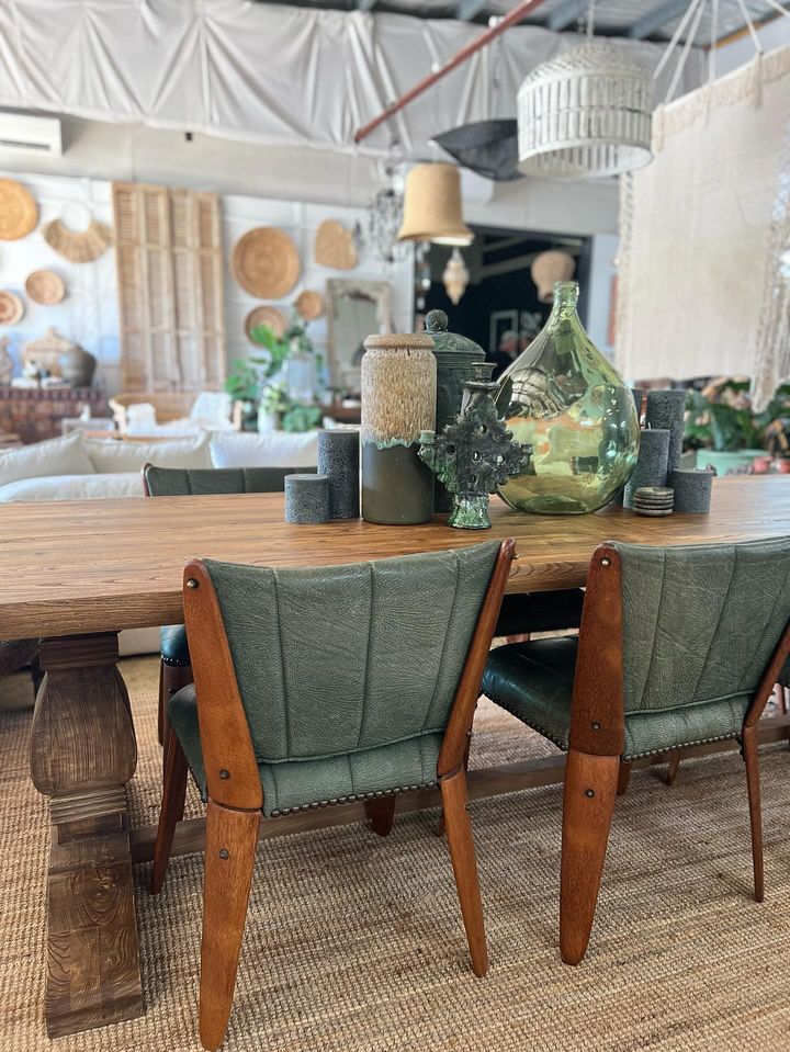 Vintage Pacific Green Dining Chairs - unit price