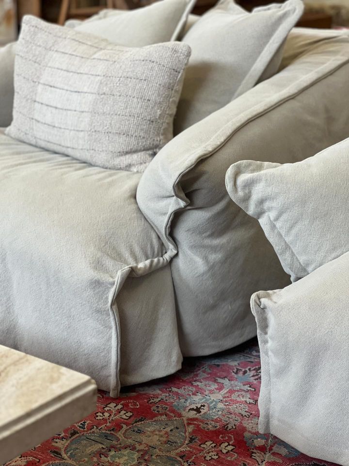 Oversized Linen Armchair