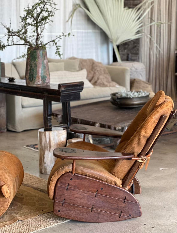 Stylish armchair and ottoman by Pacific Green