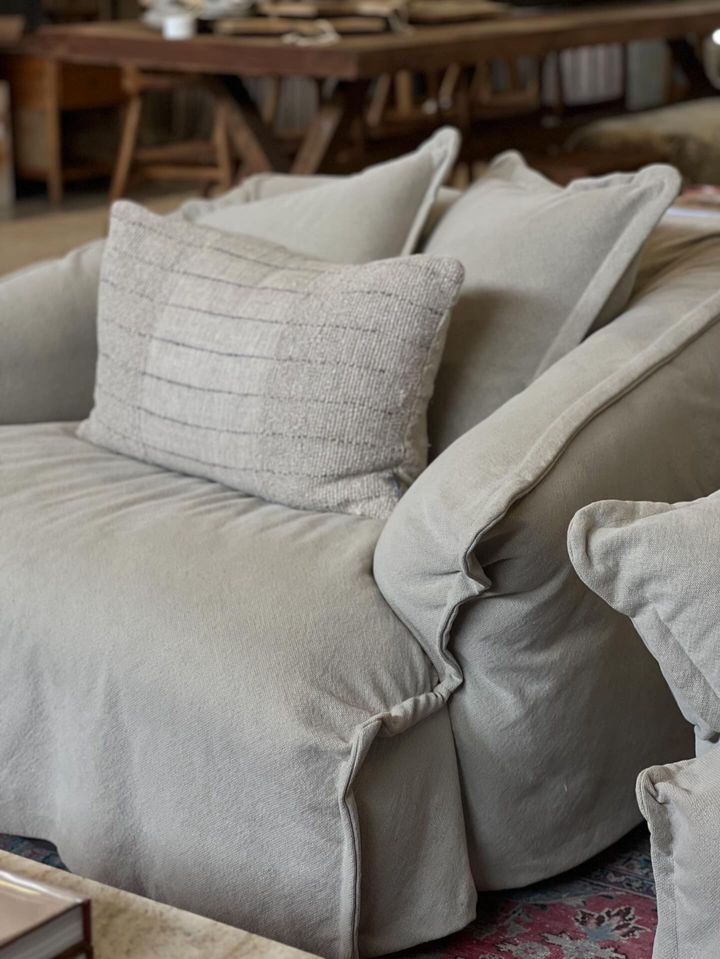 Oversized Linen Armchair